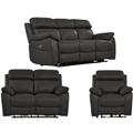 Dandrea Genuine Leather Grey Electric Recliner 3+2+1 Seater Sofa Set