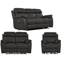 Dandrea Genuine Leather Grey Electric Recliner 3+2+1 Seater Sofa Set