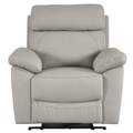 Dandrea Genuine Leather Light Grey Electric Power Recliner Armchair
