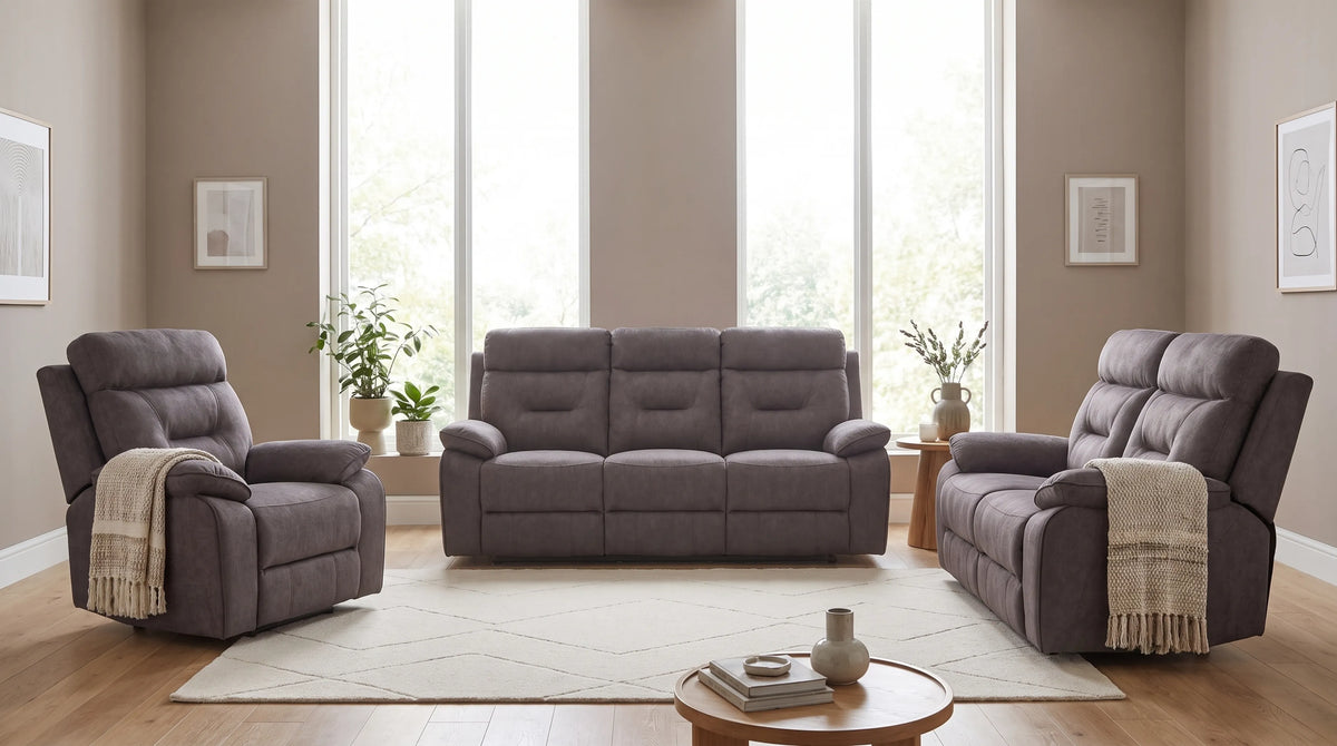 Foster Dark Grey Fabric Electric Recliner 2
