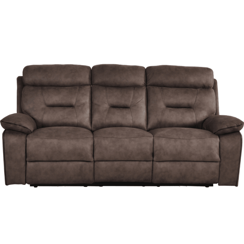 Brown leather sofa on a white background