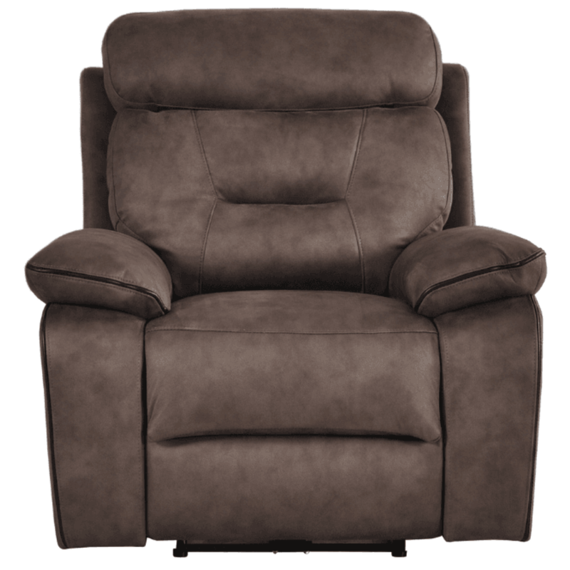 Brown recliner chair on a white background