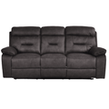 Foster Dark Grey Fabric Electric Recliner 3 Seater Sofa