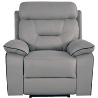 Foster Light Grey Fabric Electric Recliner Armchair