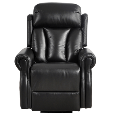 Hunson Genuine Leather Black Rise Recliner Mobility Chair