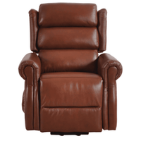 Kingsbury Genuine Leather Tan Rise Recliner Mobility Chair