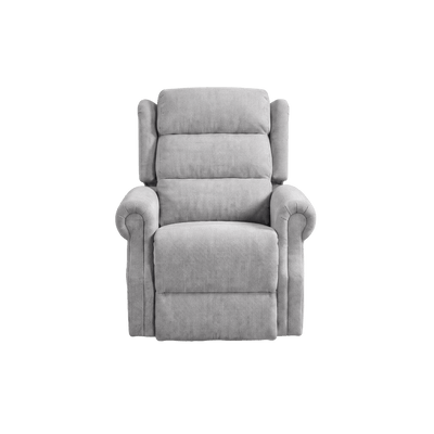 Kingsbury Light Grey Fabric Rise Recliner Mobility Chair