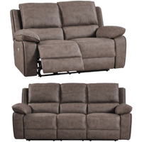 Maple Brown Suede Recliner 3+2 Sofa Set