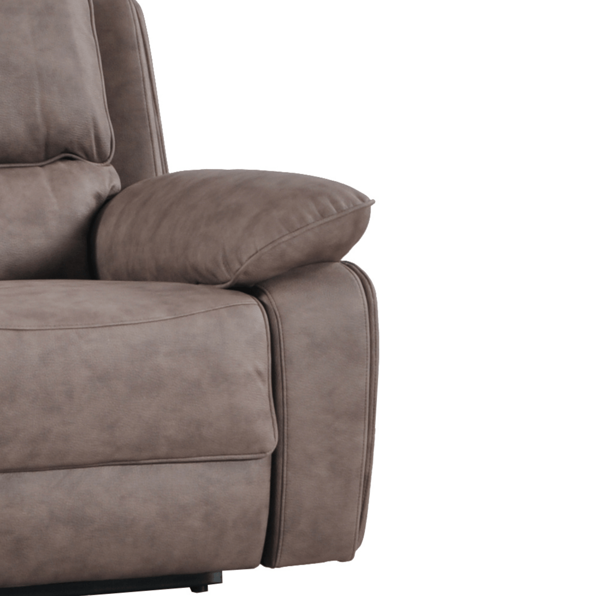 Maple Brown Suede Fabric Electric Recliner Armchair - view 4 - Furniture Instore
