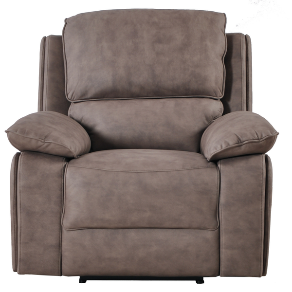Maple Brown Suede Fabric Electric Recliner Armchair