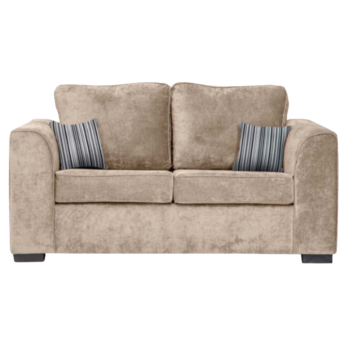 Nancy beige 2-seater sofa with plush cushions and modern design, front-facing on a clean white