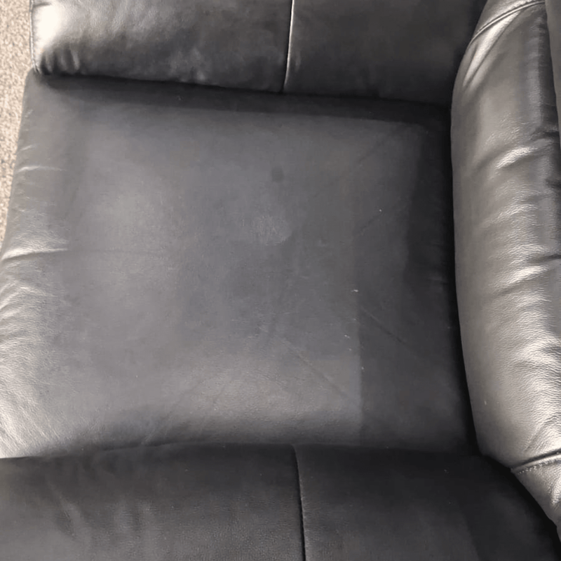 Outlet Dalmore Genuine Leather Black Armchair - Furniture Instore