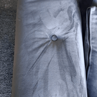 Outlet Olympia Grey Fabric Velvet 3 Seater Sofa - Furniture Instore