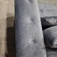 Outlet Olympia Grey Fabric Velvet 3 Seater Sofa - Furniture Instore