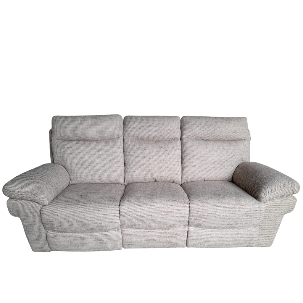 Outlet Tanya Beige Fabric Electric Recliner 3 Seater Sofa - Furniture Instore