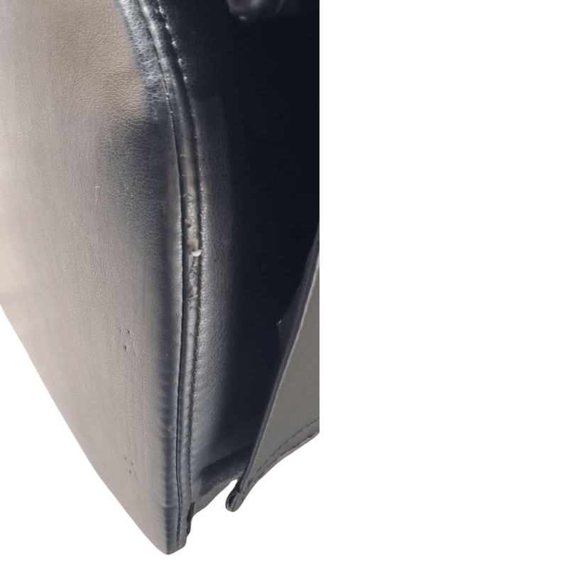 Outlet Valencia Black Leather Manual Recliner 2 Seater Sofa - Furniture Instore