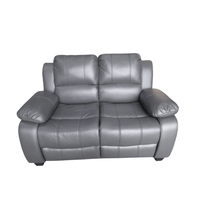 Outlet Valerie Grey Leather 2 Seater Sofa - Furniture Instore