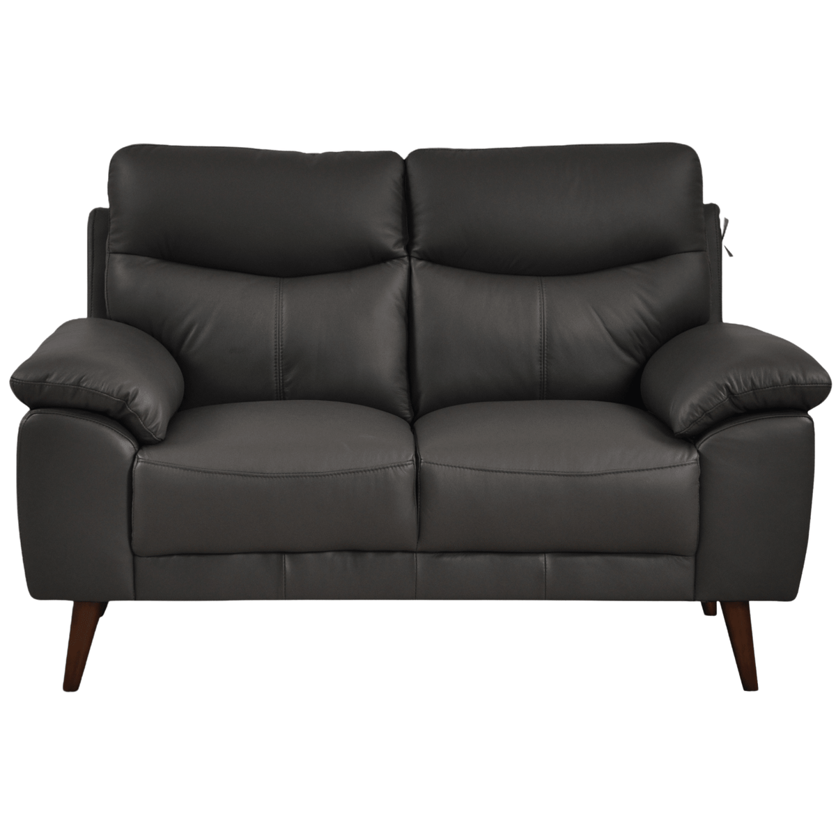 Outlet Vantage Genuine Leather Grey 2 Seater Sofa - Furniture Instore