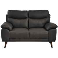 Outlet Vantage Genuine Leather Grey 2 Seater Sofa - Furniture Instore