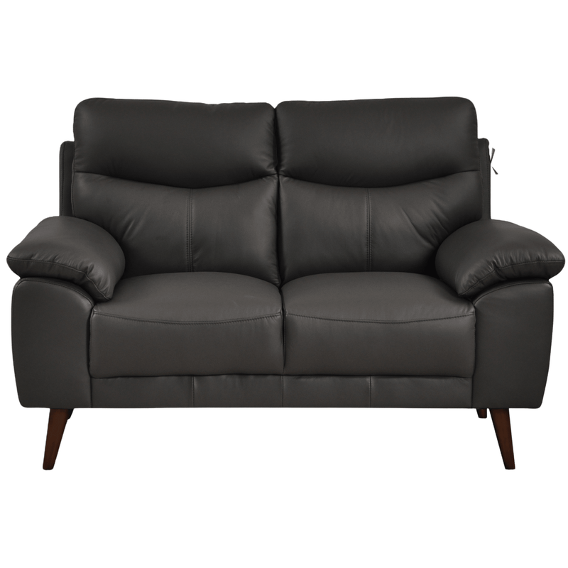 Outlet Vantage Genuine Leather Grey 2 Seater Sofa - Furniture Instore