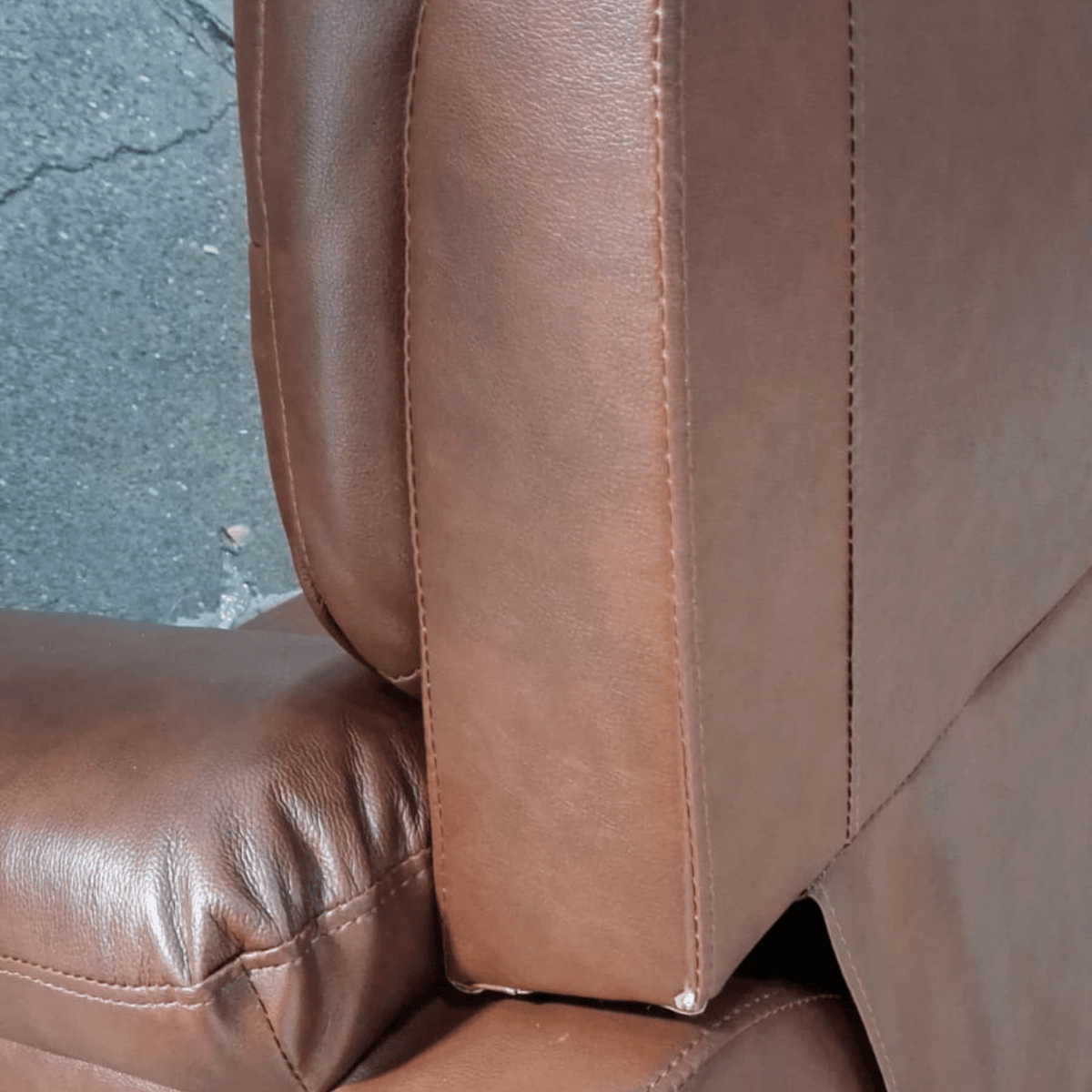 Outlet Vantage Genuine Leather Tan 2 Seater Sofa - Furniture Instore