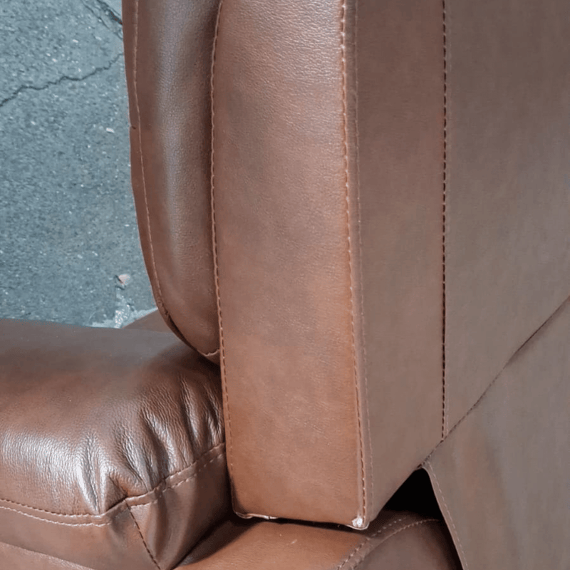 Outlet Vantage Genuine Leather Tan 2 Seater Sofa - Furniture Instore