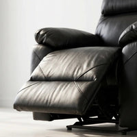 Renato Black Leather Electric Recliner Chair - view 4 - Furniture Instore