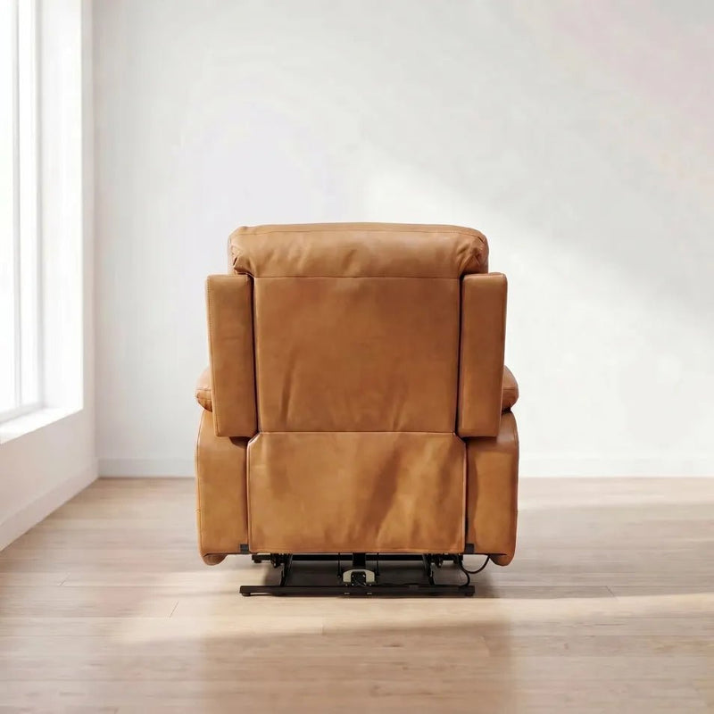 caramel-leather-electric-recliner-armchair