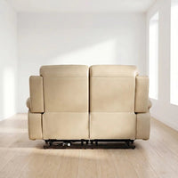 Renato Genuine Leather Cream Electric Power Recliner 2 Seater - view 6 - Furniture Instore