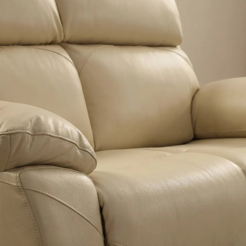Renato Genuine Leather Cream Electric Power Recliner 2 Seater - view 4 - Furniture Instore