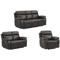 Renato Genuine Leather Grey Electric Recliner 3+2+1 Seater