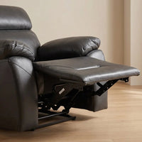 Renato Grey Leather Power Recliner Chair - view 4 - Furniture Instore