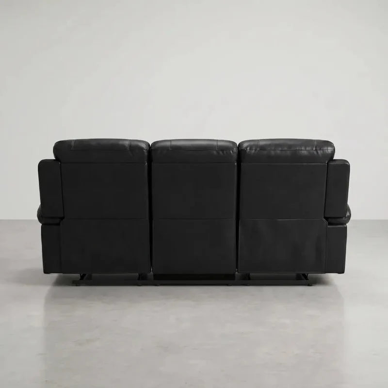 Roma Black Manual 3+1 Sofa