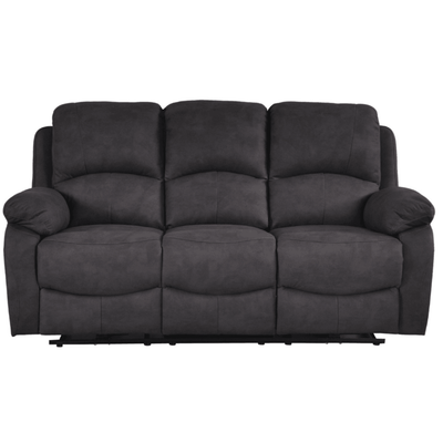 Roma Grey Fabric Electric Recliner 3 Seater Sofa
