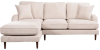 Rupert Beige Fabric Left Hand Corner Sofa