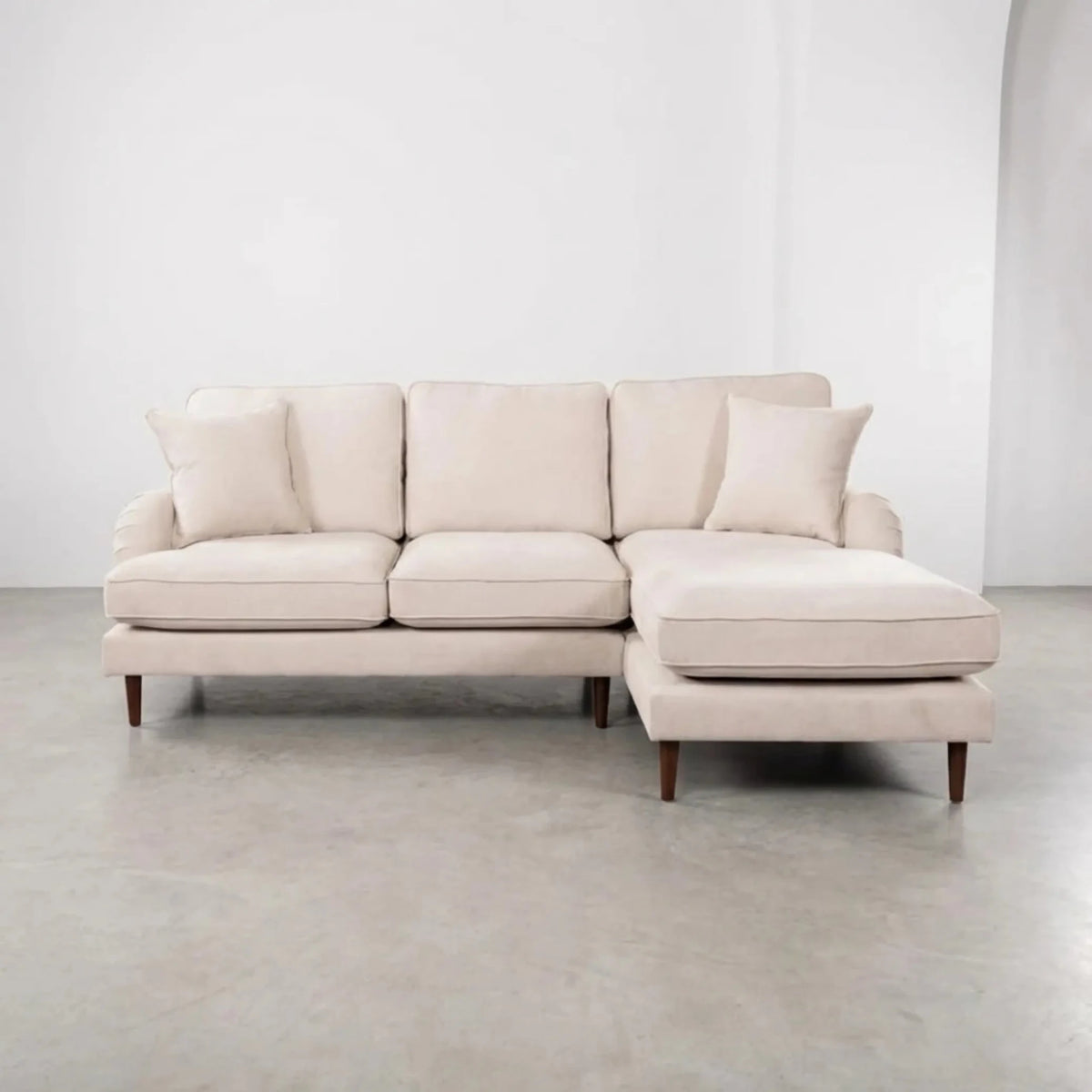 Rupert Beige Fabric Right Hand Corner Sofa - Furniture Instore