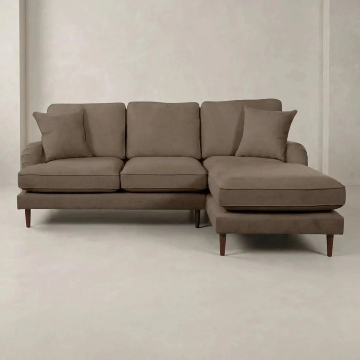 Rupert Nutmeg Fabric Right Hand Corner Sofa - Furniture Instore