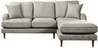 Rupert Silver Fabric Right Hand Corner Sofa