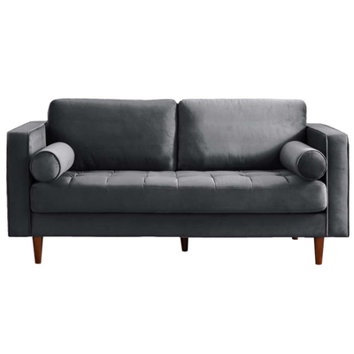 Scott Grey Velvet 2 Seater Sofa