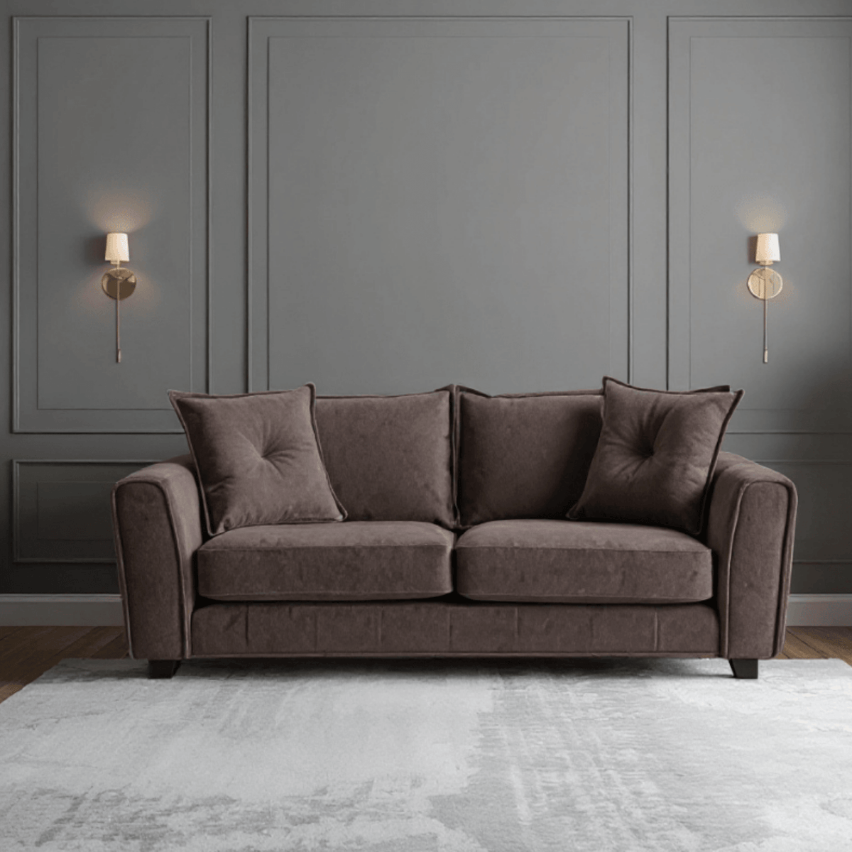 Somerford 3-seater sofa with plush cushions and modern design, displayed in a stylish living room