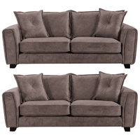 Somerford Chocolate Fabric 3+3 Sofa Set