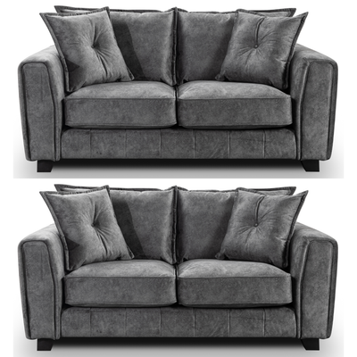 Somerford Grey Fabric 2 +2 Seater Sofa Set