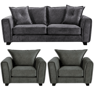 Somerford Grey Fabric 3+1+1 Seater Sofa Set