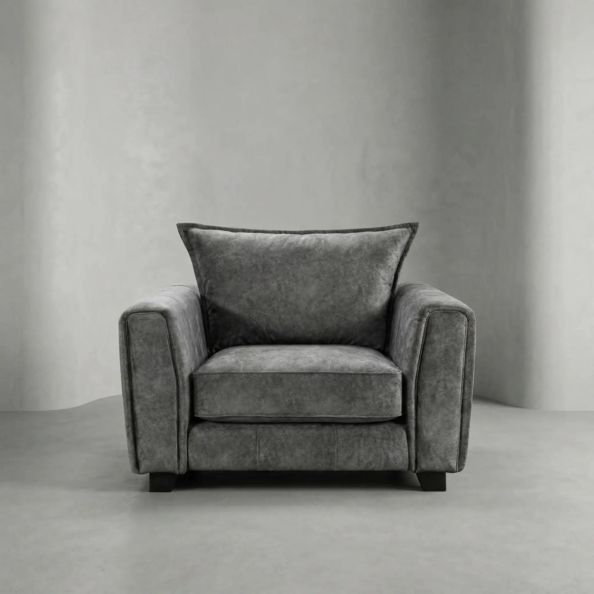 Somerford Grey Fabric Armchair - Furniture Instore