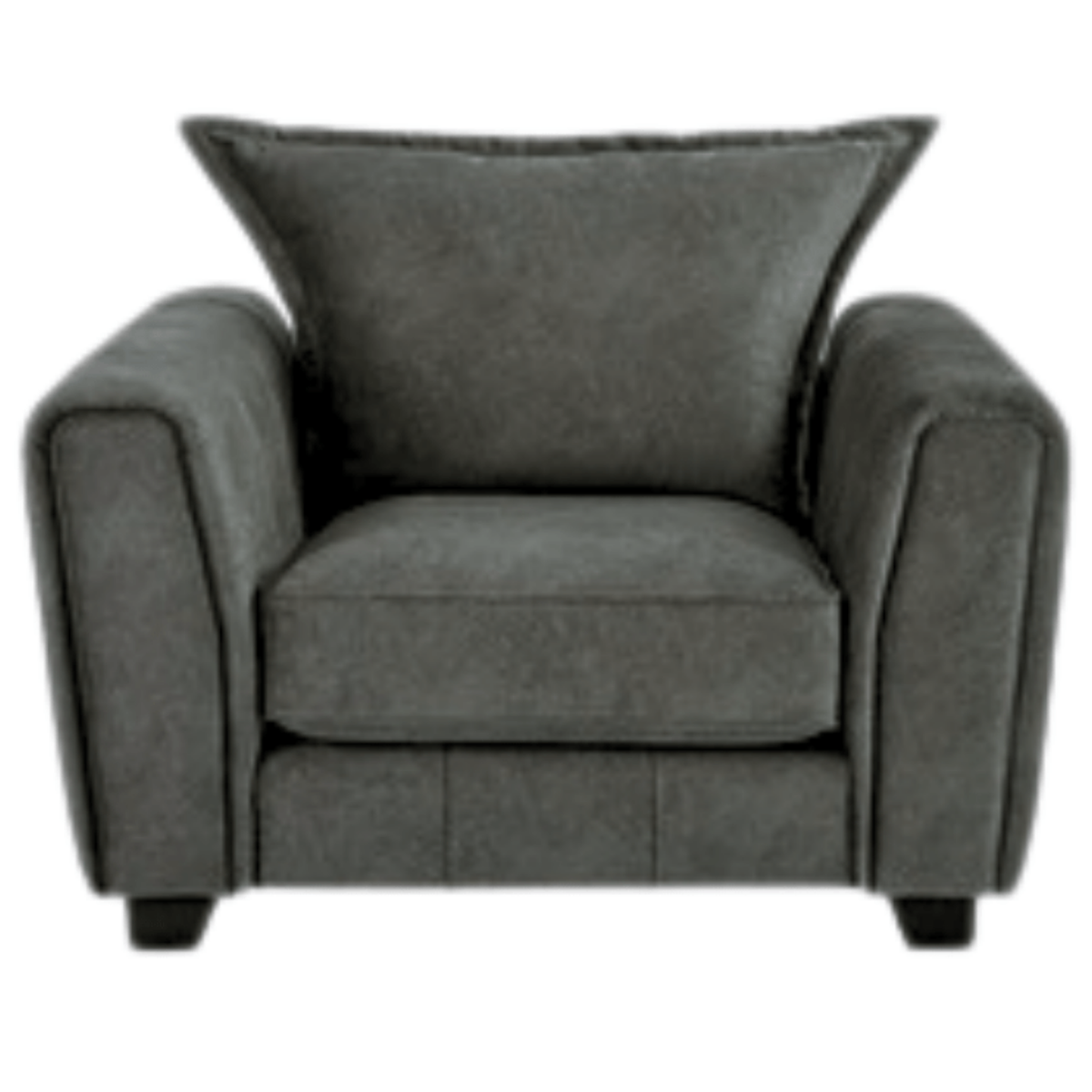 Somerford armchair with plush cushions and modern design, front-facing on a clean white background
