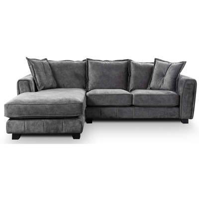 Somerford Left Hand Fabric Corner Chaise - Grey