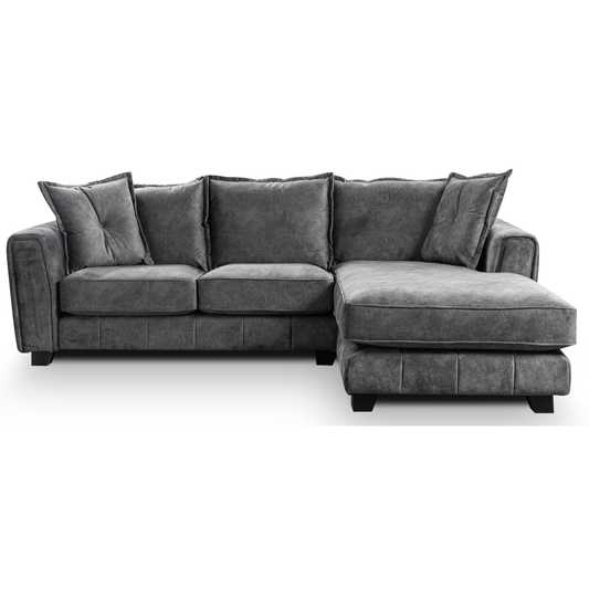 Somerford right-hand corner sofa with plush cushions and modern design, front-facing on a clean