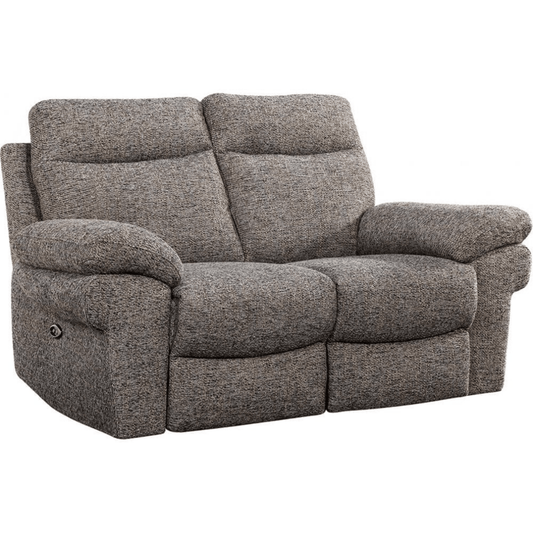Gray reclining sofa on a white background
