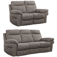 Tanya Brown Fabric Electric Recliner 3+2 Seater Sofa Set