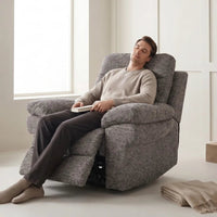 Tanya Brown Fabric Electric Recliner Armchair - Furniture Instore